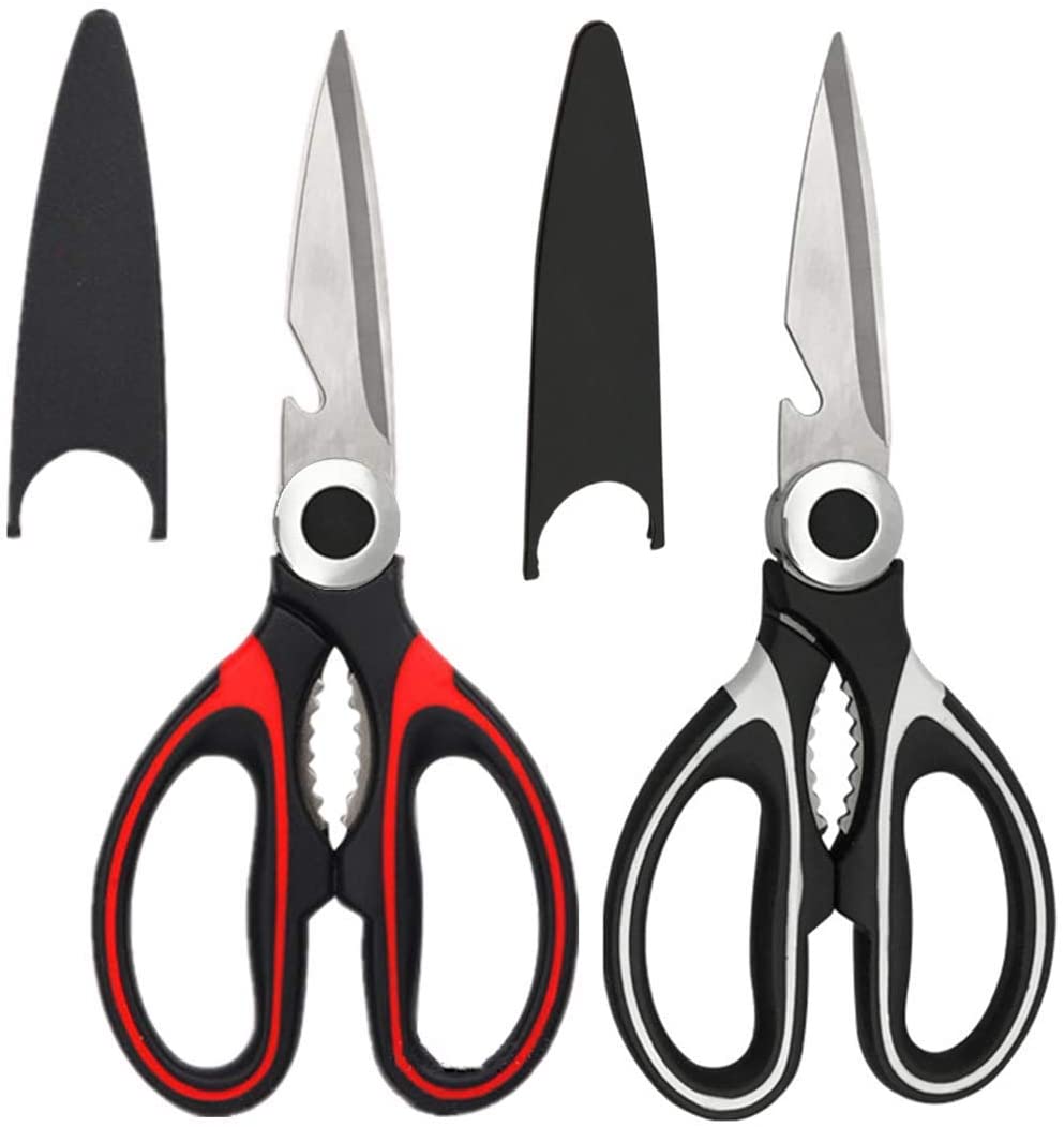 Kitchen Shears, 2-pack Scissors All Purpose, Kitchen Scissors Heavy Duty  Meat Scissors, kitchen sissors for general use, Stainless Steel Sharp  Utility Food Scissors for Chicken, Poultry, Fish, Herbs 